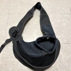 Dog carrier size small but fits small medium dog